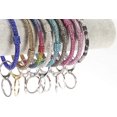 thumbnail image 4 of Key Ring & Wrist Bangle Bracelet - Round Circle Keychain Organizer Hands-Free Wrist Holder Champagne, 4 of 9