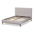thumbnail image 4 of Baxton Studio Valencia Lit Plateforme Double Rembourré en Beige Grisâtre, 4 of 9