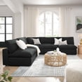 thumbnail image 1 of Modway Commix 5-Piece Down Filled Overstuffed Armless Sectional Sofa in Black, 1 of 10