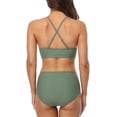 thumbnail image 5 of Charmo Womens Halter Bikini Swimsuits High Neck Two Piece Bathing Suit, 5 of 5