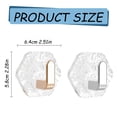 thumbnail image 3 of Command Hooks, Tyeign Wall Mount Hooks Hexagon Adhesive Hooks with Water Design No Drill Wall Hanging Storage Rack Damage Sticky Hooks for Kitchen Bathroom Towel Hanging(5Pc) Hooks for Wall Gold, 3 of 9