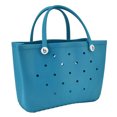 thumbnail image 4 of Beach Basket, Pool Bag, Beach Tote Bag Durable Safe EVA Material Multifunction Space Saving Portable Round Hole Design Large Beach Bag, 4 of 8