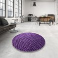 thumbnail image 4 of Ahgly Company Tapis d'Intérieur Lavable en Machine Carré Violet Transitionnel, 4 Pieds Carré, 4 of 7