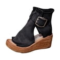 thumbnail image 1 of Summer Fashion High-top Wedge Sandals Thick-soled Fish Mouth Roman Sandals, 1 of 9