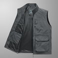 thumbnail image 1 of LOVZFMLL Jackets for Men's Work Clothes Jacket Solid Color Stand Collar Multiple Pockets Outdoor Sports Photography Coat, 1 of 3