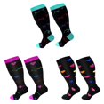 thumbnail image 1 of HLONK Plus Size Compression Socks Plus Size Compression Socks for Women and Men M-edical Extra Wide Calf Compression Nylon Socks, 1 of 7