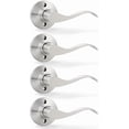 thumbnail image 1 of Satin Nickel Door Handle Interior Brushed Nickel Passage Door Lever for Hall and Closet Keyless Door Lock Set Reversible for Left Right Sided Doors Leverset Handleset, 1 of 6