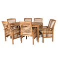 thumbnail image 1 of Acacia Wood Simple Patio 7-Piece Dining Set - Brown, 1 of 4