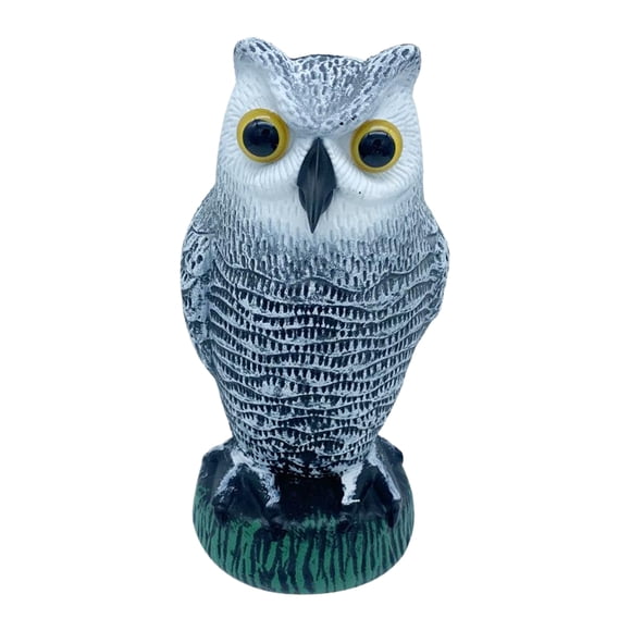 ZheElen Clear Texture Owl Statue Bird Scarecrow Decoration Ornaments Scarecrow Decorative Horned ForFake Round ears