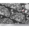 thumbnail image 2 of Soimoi Polyester Crepe Fabric Leaves & Floral Block Decor Fabric Printed Yard 42 Inch Wide, 2 of 3