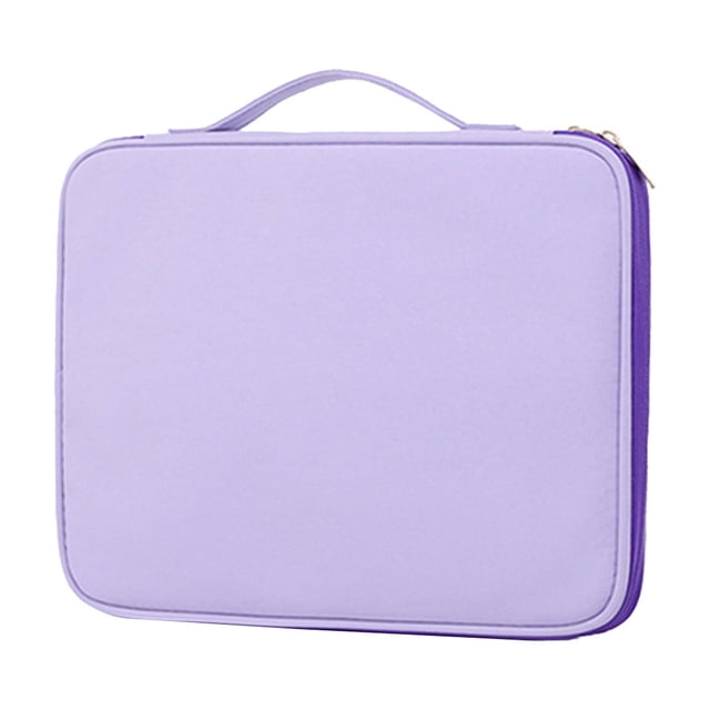 Sac Pochette pour Tablette Violet à Conception Multicouche, Organisateur compact pour Appareils Électroniques de 14 Pouces. Doté d'Un Matériau Résistant à l'Eau et d'Un Dos Épaissi pour la protection contre les Chocs et les Égratignures. Léger et portable, Convient aux Voyageurs d'Affaires. Fonctionne Aussi comme Étui de Transport pour Tablette et Organisateur de Sac pour Appareils Électroniques.