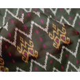 thumbnail image 4 of oneOone Silk Tabby Fabric Paisley & Chevron Ikat Decor Fabric Printed BTY 42 Inch Wide, 4 of 4