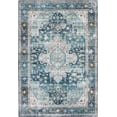 thumbnail image 4 of Tapis tissé bleu et crème Tommin, 4 of 7