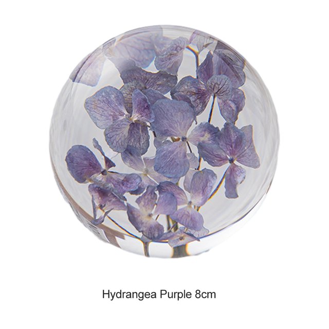 Baohd Decorative Dreamball With Flower Adding Touch Of To Space Unique Hydrangea purple 8cm 1Set