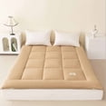 thumbnail image 2 of SLYNSHome Liquidation Protège-Matelas Format Simple Dessus Coussin Respirant Surmatelas 70x79x1.2 Pouces Housse de Matelas - Café, 2 of 8