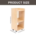 thumbnail image 2 of HEATSHAKING 1 Pce Armoire de Rangement en Bois Style Vintage avec Roulettes pour Cuisine et Chambre, 2 of 6