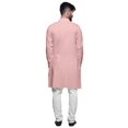 thumbnail image 3 of Atasi Solid Indian Fashion For Men Cotton Slub Button Down Kurta For Men, 3 of 6