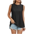 thumbnail image 2 of Timegard Camisole pour Femmes Col Rond Oeillets Sans Manches Confortable Fluide Plage Vacances Décontractée Ample Hauts, 2 of 6