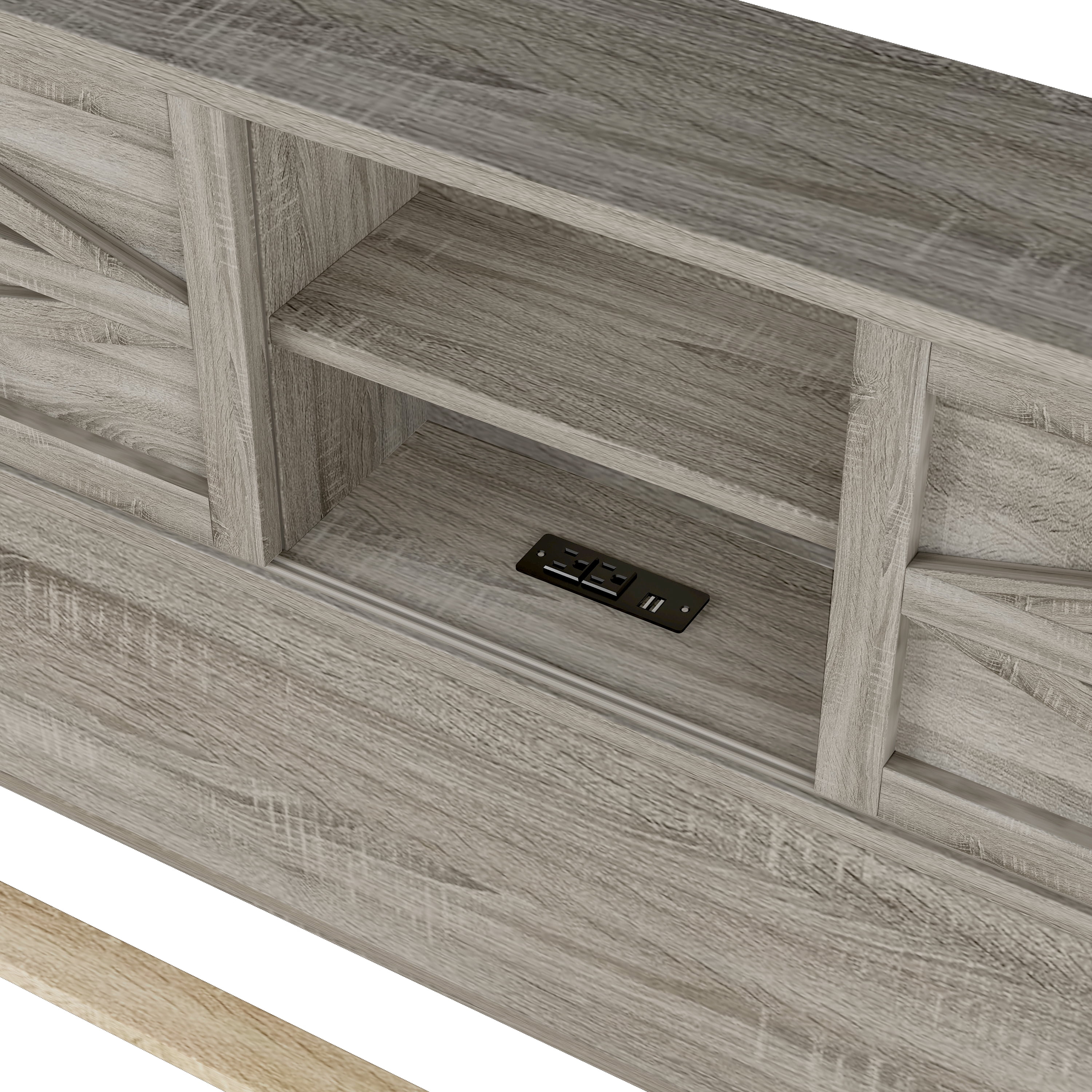 Ensemble de chambre 3 pièces Noble House : lit plateforme de style ferme, grand lit, gris antique