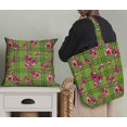 thumbnail image 5 of Soimoi Green Cotton Duck Fabric Check & Floral Print Fabric by Yard 42 Inch Wide, 5 of 5
