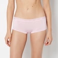 thumbnail image 1 of Ultrasoft Modal Boyshort Panty with Lace Trim in Sweet Dream, 1 of 5