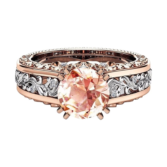 Riforla Womens Vintage Beautiful Diamond Silver Engagement Wedding Band Ring Womens Jewelry Gold 10