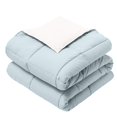 thumbnail image 1 of Wholesale Beddings Throw Blanket, Reversible Soft Medium Warmth (50-Inch Wide x 75-Inch Long) Down Alternative Comforter, Blue-White, 1 of 4