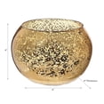 thumbnail image 2 of Mercury Curved Tealight Holder Gold - Set of 2, 2 of 3