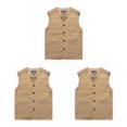 thumbnail image 2 of Youkk Classic And Versatile Dad Wear Waistcoat With Multiple Pockets Multi-pockets khaki L 3Set, 2 of 6