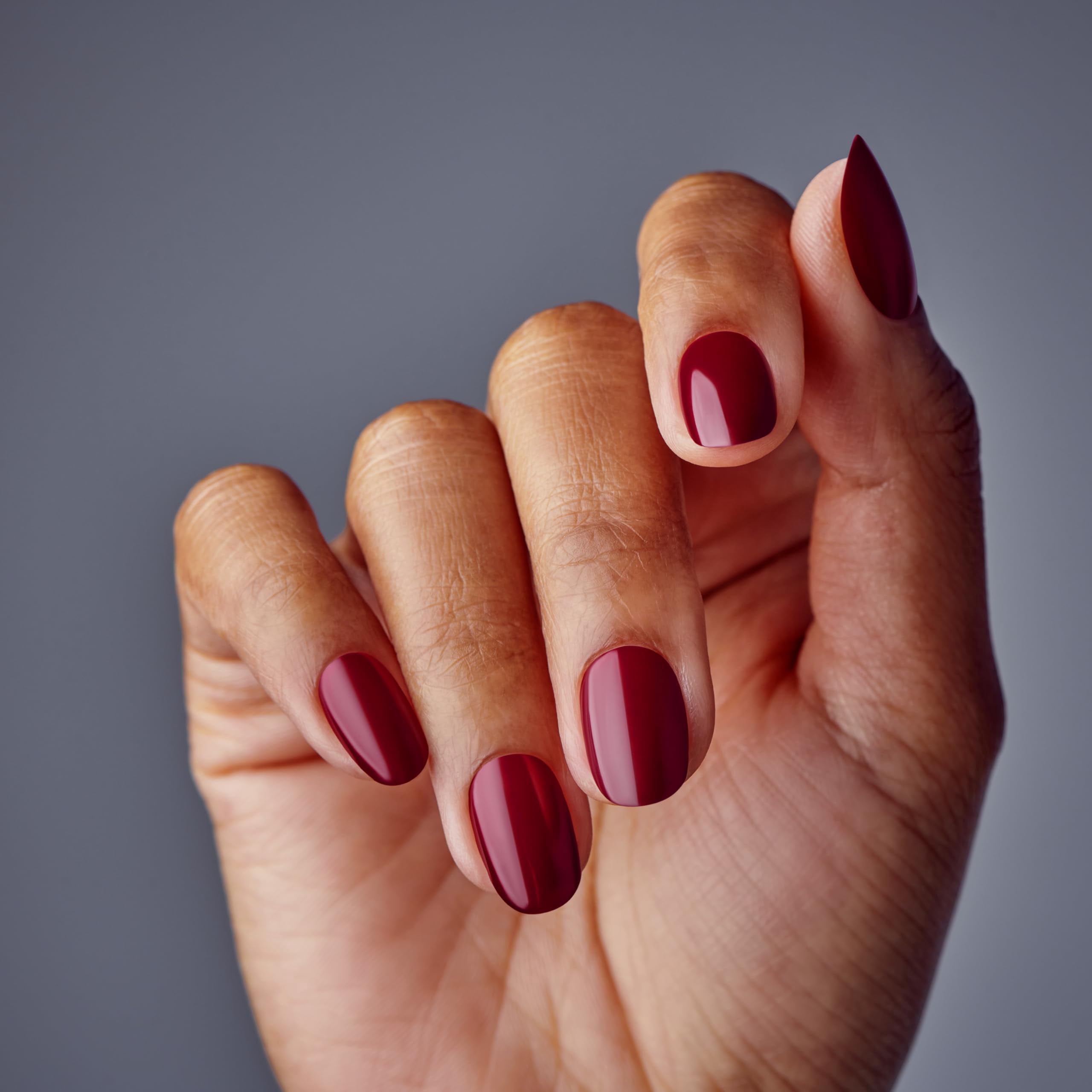 KISS Gel Fantasy Nails - One Call, Red, Oval, Short