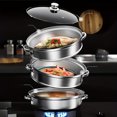 thumbnail image 2 of 1 Set, Stainless Steel Steamer, Double Ear Steamer, Metal Steamer, Steam Pot, Metal, 2 of 4