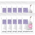 thumbnail image 1 of Simplehuman Code M 200 Count, Genuine Custom Fit Liners, Drawstring Trash Bags in Dispenser Packs, 45 Liter / 11.9 Gallon, White, 1 of 5