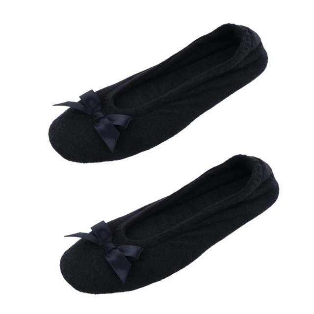 CTM® Pantoufle Ballerine en Éponge pour la Maison (Lot de 2) (pour Femmes)