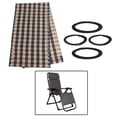 thumbnail image 3 of maskred recliner Replacement Fabric Waterproof Replacement Fabric Lawn Back Yard for Green Plaid+ Rope 160x43cm 1Set, 3 of 6
