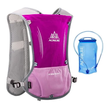 AONIJIE Gilet Sac à Dos d'Hydratation, Sac à Dos de Camping Multifonction 5 L Respirant et Léger pour Triathlon Marathon Randonnée Cyclisme Escalade Course