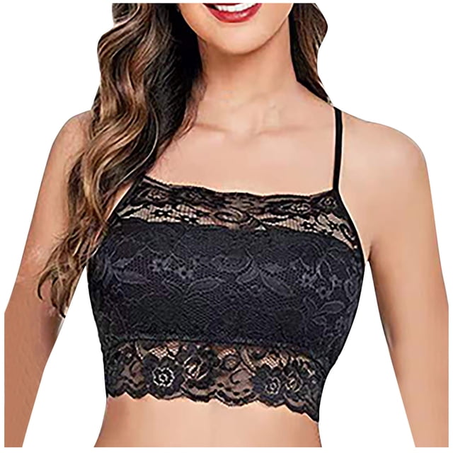 Bras for Women, Womens Solid Lace Wrapped Chest And Backless-thin Bra With Padding Breathable Underwear Daily Bra