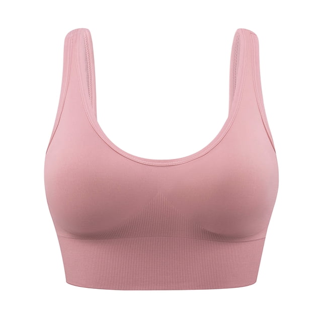 Yuyuzo Sports Bras for Women Full Coverage High Support Solid Color Yoga Workout Seamless Underwear