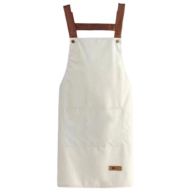 Lksixu Solid Color Kitchen Apron Waterproof Oil Resistants Cooking Baking Cleaning Adjustable Ties Bib Adult Unisex Kitchen Gadgets