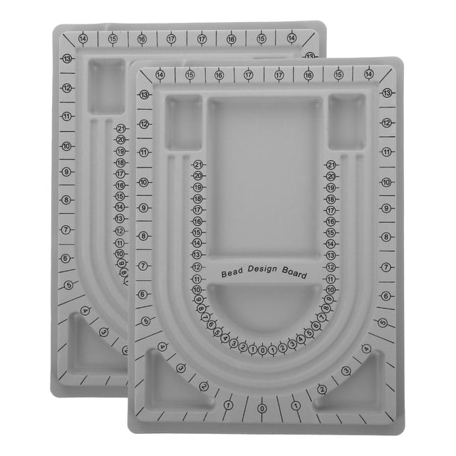 CIMAXIC 2 Pcs Planches de Design de Perles Tapis Planches de Design de Collier Planches de Perles Boîte de Collier,12.8"X9.45"X0.59 Pouces
