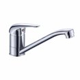 thumbnail image 1 of Silver Copper Basin Faucet Single Hole Mixer Tap for Bathroom and Kitchen Easy Install 100% Durable, 1 of 8