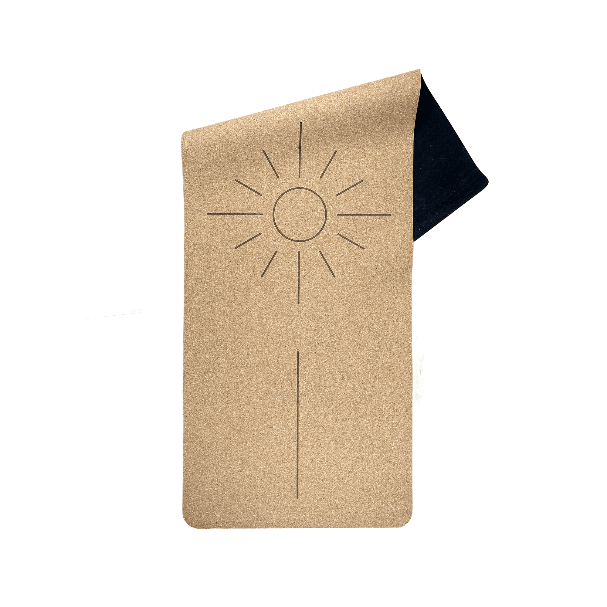 CRK- The Sun Mat 4mm Cork And Recycled Natural Rubber, Yoga Mat