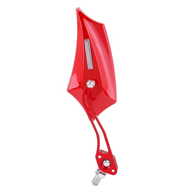 High Grade Hard Plastic Shell, Aluminum Alloy Arm with Ultra Clear Mirror Fully Adjustable Joint Ritzy Paint Finish Universal Fit for Most Motorcycle and Scooter