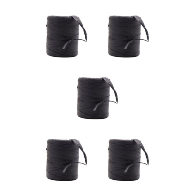 Baohd Fil de Raphia Robuste et Durable pour Bricolage Ruban en Papier Naturel Fil de Crochet Solide Noir 5Ensemble