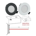 thumbnail image 4 of fastboy 6 Pcs Alliage d'Aluminium Lot de 6 Lumière de Rondelle de RV Lumière de Rondelle de RV Lumière de Plafond Encastrée de RV Fonctionnelle Blanc+blanc Chaud, 4 of 6