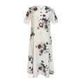 thumbnail image 3 of Babysbule Liquidation Robes d'Été pour Femmes Robes d'Été Décontractées pour Femmes Col en V Manches Courtes Imprimées avec Poche, 3 of 5