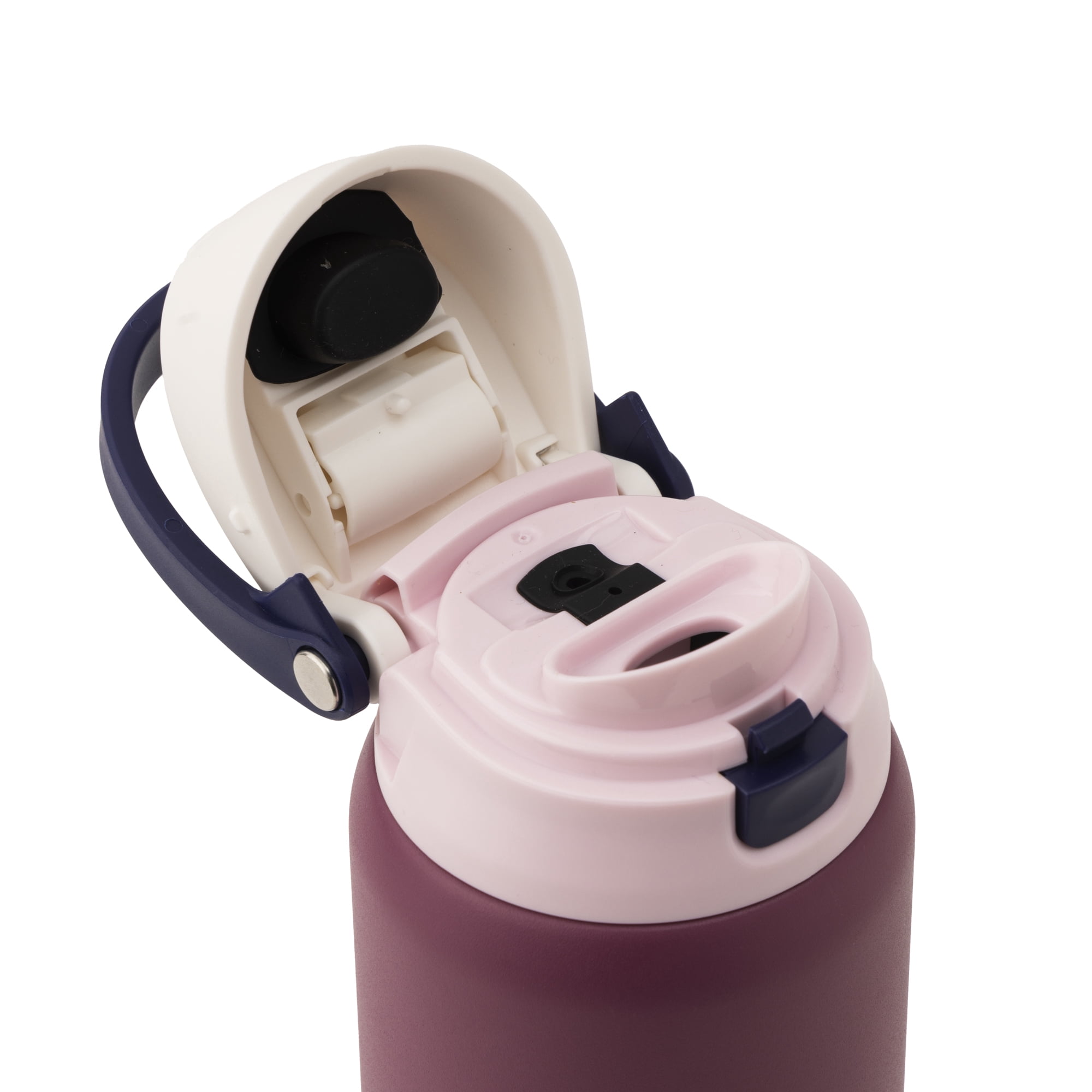 TAL Stainless Steel 2-in-1 Straw and Chug Water Bottle with Push Lid 32 fl oz, Berry