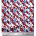 thumbnail image 1 of Soimoi Velvet Fabric Brush Stroke Abstract Printed Fabric 1 Yard 58 Inch Wide, 1 of 3