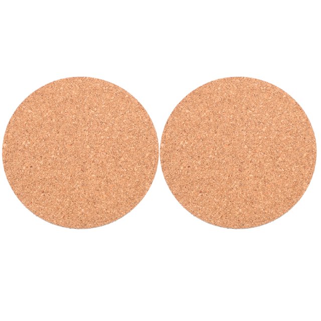 2pcs Tapis de Liège Plante Coaster Coussins Plaque de Pot de Fleurs en Liège