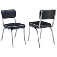 thumbnail image 3 of Coaster Retro Open Back Faux Leather Dining Chairs in Black, 3 of 14
