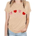 thumbnail image 1 of Meichang T-Shirts de la Saint-Valentin pour Femmes, T-Shirts Graphiques Cœur d'Amour Doux, Manches Courtes, Col Rond Décontracté, Coupe Ample, Cadeaux de la Saint-Valentin pour Femmes, 1 of 6